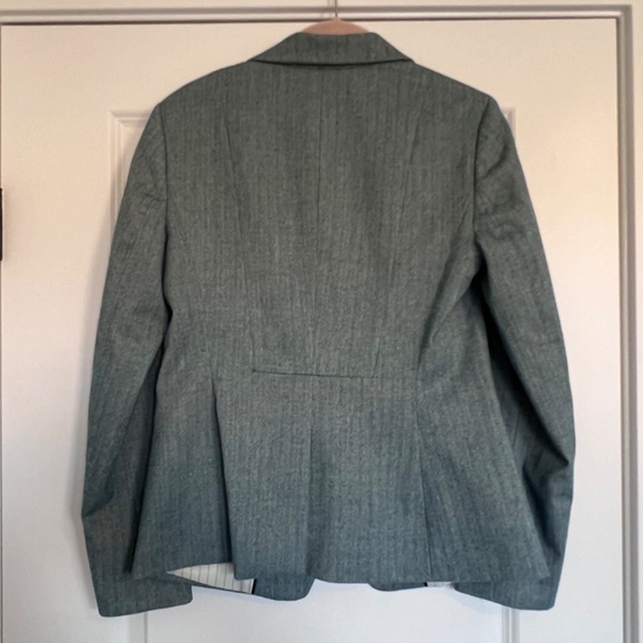 Banana Republic Teal Herringbone Blazer - Size 2 - Picture 6 of 6